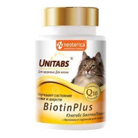 Витамины Unitabs BiotinPlus Q10 д/кошек U301 (120 таб) - Зоомир66 Екатеринбург