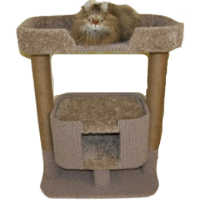 Домик Castel cats 3 (БК), высота 105, домик 52*44, основание 47*80, 2 когтеточки-диам 10 см. - Зоомир66 Екатеринбург