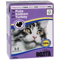 Bozita кусочки в желе для кошек рубленая индейка 370гр - Зоомир66 Екатеринбург